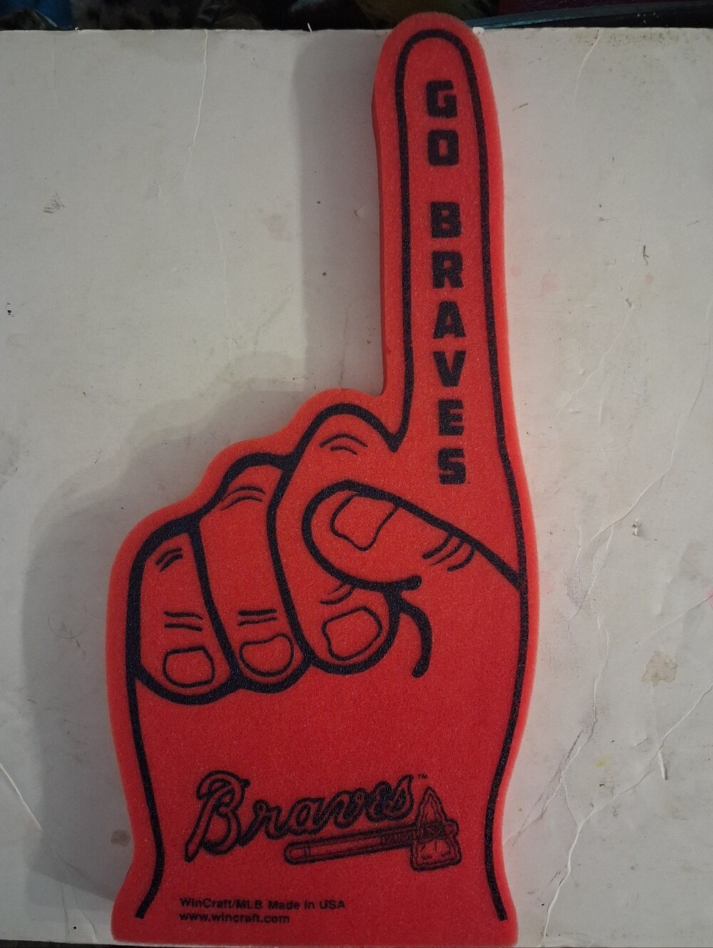 Vintage Atlanta Braves Red Foam Finger Made In USA by WinCraft